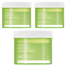 NEOGEN 綠茶保濕PHA角質護理爽膚棉 190ml, 30片, 3罐