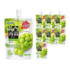 ORIHIRO 普倫託 蒟蒻果凍 麝香葡萄口味, 130g, 8個