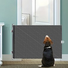 DING DONG PET 寵物玄關多功能PVC滑動隔板安全門, 黑色, 1個