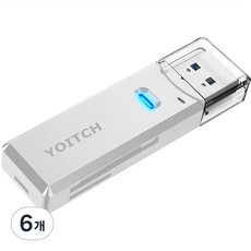 요이치 USB 3.0 SD카드 리더기, YG-CR300, 화이트, 6개