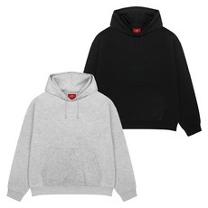 엘라모 남녀공용 베이직 특양면 후드티 2종 세트