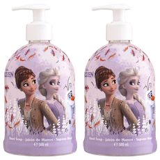 AIR-VAL Disney 西班牙溫和防護洗手液體皂 Frozen 冰雪奇緣, 500ml, 洗後保濕不乾澀, 花果香味, 2瓶