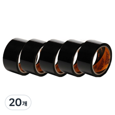 신일테이프 칼라 박스테이프 48mm x 40m, 검정색, 20개