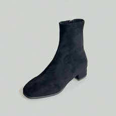 shoes& 女款基本款方頭襪靴麂皮踝靴 SN518