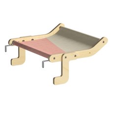 Dimore 貓咪窗戶陽台吊床, 粉紅色 + 灰色, 1個