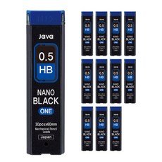 JAVAPEN NANO BLACK ONE 自動鉛筆芯 HB, 0.5mm, 12個