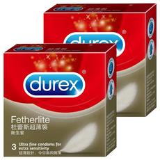durex 杜蕾斯 超薄裝衛生套, 3個, 2盒