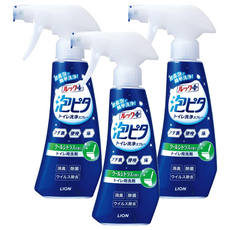 LION 獅王 LOOK PLUS 馬桶泡沫清潔劑 300ml, 浴室清潔噴霧, 除臭除菌, 日本原裝進口, 3瓶