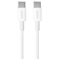 Kinyo 3A極速充電傳輸線 Type-C-Type-C USB-TYC02, 1m, 白色, 1條