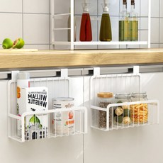 Day Rhythm 水槽廚房收納掛式整理架, 白色, 2個