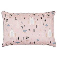 ahtty blanc 棉質兒童枕頭, 40 x 60cm, 白熊粉