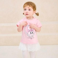 milkmile 幼兒款Esther Bunny沙沙沙蕾絲T恤