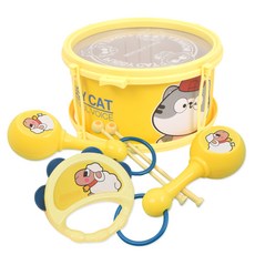 Oz 玩具鼓馬拉卡斯手鼓樂器套裝, 黃色的, 1組