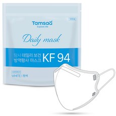 탐사 KF94 데일리 마스크 지퍼백 대형, 25개입, 1개, 화이트