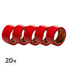 신일 칼라 박스 테이프 48mm x 40m, 빨간색, 20개