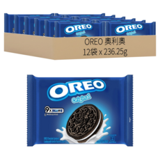 OREO 奧利奧 原味夾心餅乾, 236.25g, 12袋