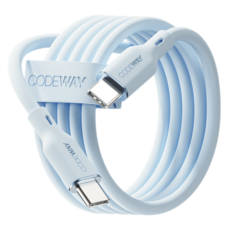 CODEWAY Palette Type-C to Type-C 超高速充電線 PD 100W, 冰藍色, 0.6m, 1個