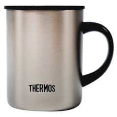 THERMOS 膳魔師 真空保溫馬克杯 JDG-352C, 350ml, 保溫保冷, 附帶防塵蓋, 不鏽鋼霧面, 1個