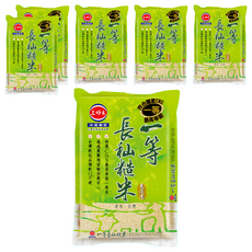 三好米 一等長秈糙米 口感自然 自帶甜味 米粒香Q彈性 免浸泡 CNS米, 2.2kg, 6包