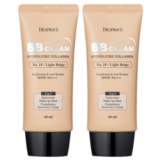 DEOPROCE 迪普詩 魔法膠原蛋白BB霜 SPF50+ PA++++, 19 Light Beige, 60ml, 2條