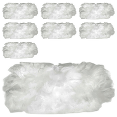 SHIMOYAMA 靜電除塵撣子棉毛刷替換裝 8個, 白色, 1組