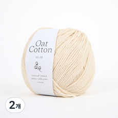 앵콜스 오트 코튼 뜨개실, 202 내추럴 아이보리, 2개