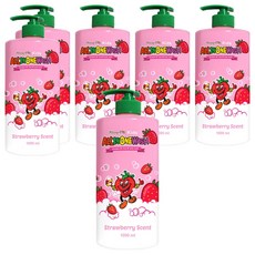 Funny Pia 兒童多合一沐浴洗髮乳 草莓味, 1L, 6瓶