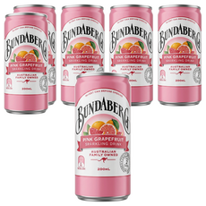 BUNDABERG 賓德寶 粉紅葡萄柚 氣泡飲, 6個, 200ml