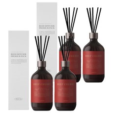 에이센트 퍼퓸드 디퓨저, 딥체리, 500ml, 4개