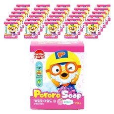 BebeMorin Pororo香皂 爽身粉香, 100g, 36入