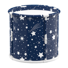 免安裝折疊收納泡澡桶 70 x 65cm 星空藍 泡澡神器, 1個