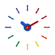 On-Time 壁貼掛鐘 19~24吋, 彩虹色