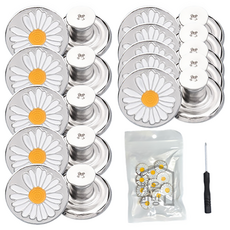 신형 바지수선 요술단추, 실버데이지, 10개