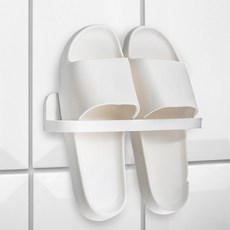 월드크린 무타공 심플 슬리퍼 거치대, 화이트, 1개