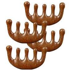 小明村長 五指頭皮按摩梳 F 2個 2組 頭皮按摩 舒緩壓力, Wooden