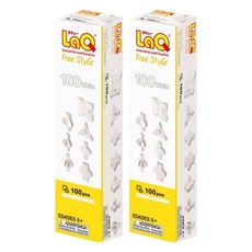 【意秋】任意變(100pcs) LaQ積木補充包, 2盒, 白色