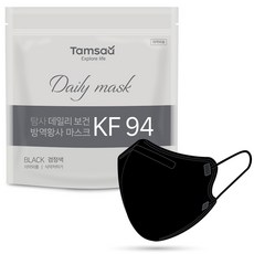 탐사 KF94 데일리 마스크 지퍼백 대형, 25매입, 1개, 블랙