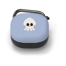 Mercury 粉彩設計 Galaxy Buds2 Pro/Buds2/Buds Live/Buds Pro 鑰匙圈保護殼, 單一商品, 魷魚