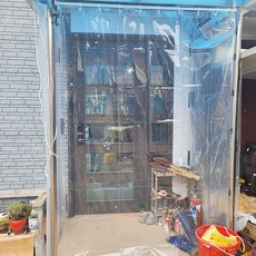 防風 防寒 8度C 玄關中門用 TPU 聚氨酯門簾 0.2T, 透明