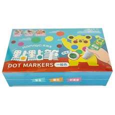 mamayo 媽媽友 無毒點點畫筆 附塗鴉紙6張 21 x 13.5 x 3.5cm 3歲以上, 60ml, 6色