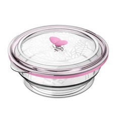 partita 帕緹塔 全矽膠伸縮保鲜盒 粉色 圓型, 800ml, 1個