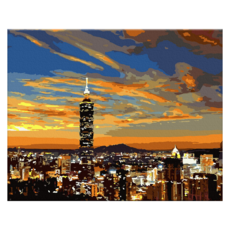 ArtLife 藝術生活 數字油畫DIY TWR001 65 x 50cm, 台北101, 1個