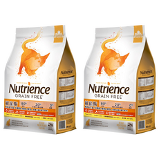 Nutrience 全齡貓 無榖養生貓乾糧, 火雞肉 + 鯡魚 + 雞肉, 2500g, 2袋