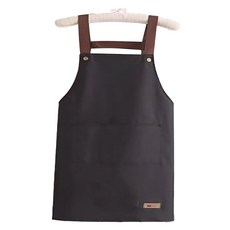 藝術咖啡廳防水圍裙, 黑色