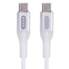 Kinyo Type-C-Type-C PD充電傳輸矽膠線 27g, 1m, USB-TYC07, 1盒