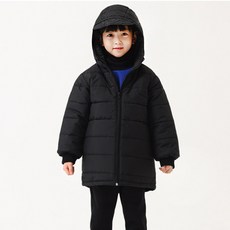 Kids Recipe 兒童連帽輕量長版鋪棉外套