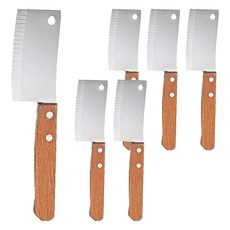 小麥購物 迷你小菜刀 30g, 手柄 木紋色, 6支