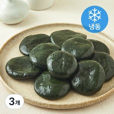 시루조아 우리쌀 쑥향 가득 쑥개떡 (냉동), 500g, 1개입, 3개