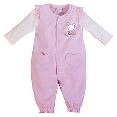 vivibaby 女童假兩件連身裝艾瑪兔圖案 純棉彈性 台灣製