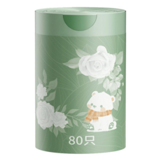 山茶花香氛免撕抽繩手提垃圾袋, 4L, 1捲